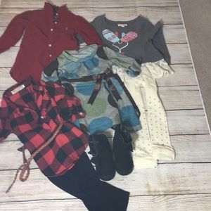 6 Piece Lot Toddler Girls 2T Clothing (Q2000)